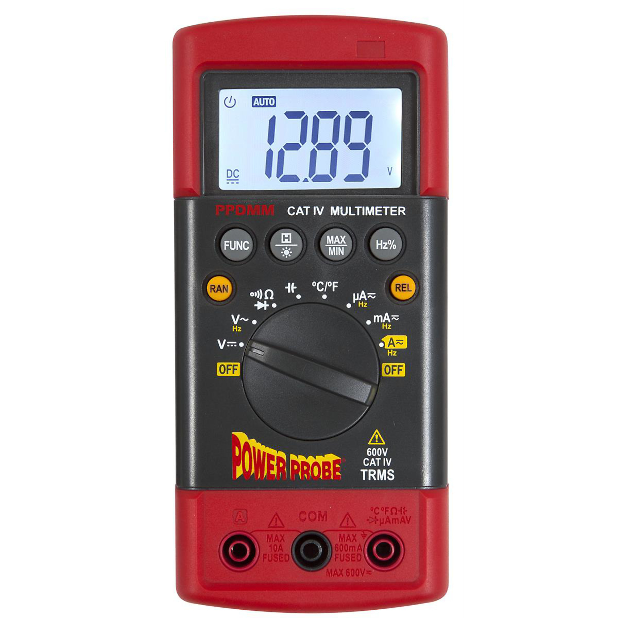 Power Probe Rugged Digital Multimeter — CAT-IV 600V, Model# PPRPPDMM
